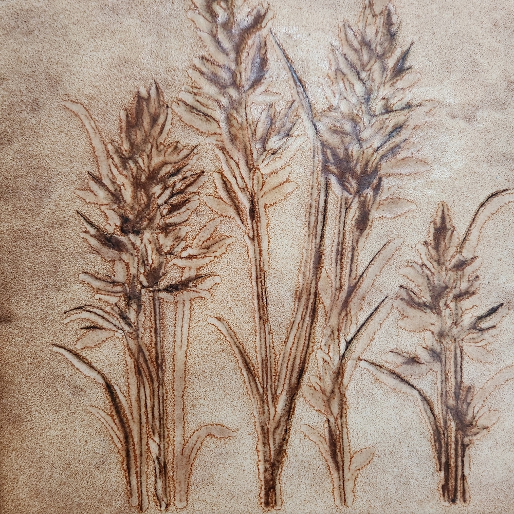 Rustic Vintage Wooden Framed Wheat Artwork Trivet or Wall Hanging - Picture 3 of 14